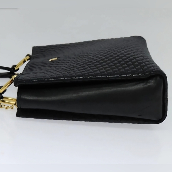 Bally Quilted Leather Tote Bag with Tassel Black Women's ( EUC ) - Picture 11 of 15